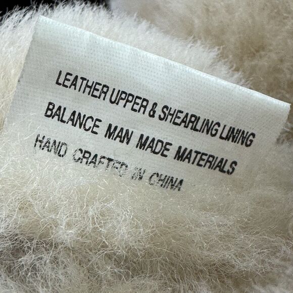 Born Shearling Boots 10 Cream Leather Lined Fold Over Winter Apres Ski Shoe - Picture 11 of 11